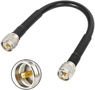 MOOKEERF CB Coax Cable - RG213 Coaxial Cable UHF Male to Male 1FT Low Loss RG-213 UHF Cable CB Antenna Cable for Ham Radio/VHF Radio/SWR Meter/Antenna Analyzer
