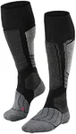 FALKE Men's SK1 Comfort M KH Wool Silk Warm Thick 1 Pair Skiing Socks, Black (Black-Mix 3010), 8-9