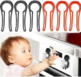 Elfzone Stove Knob Safety Covers - As Stove Knob Locks, Baby Proofing Stove Knob Safety Covers, Oven Knob Covers for Child Safety, Two Colors，Pack of 6