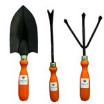 Utkarsh Home Gardening Tools Kit- Big Hand Trowel, i Weeder & Cultivator | Premium Home Garden Tool Kit for Soil Digging and Tilling, Potting Plants, Weeds Remover | Set of 3 Tools