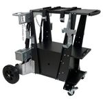 CANAWELD Heavy Duty Welding Cart Double/Single Gas Bottle Sturdy with 10" Wheels and Lockable casters- Double Cylinder