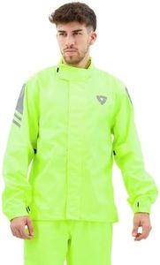 REV'IT! Cyclone 4 H2O Motorcycle Rain Jacket (Neon Yellow - Medium)