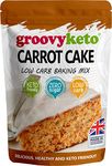 Groovy Keto Carrot Cake/Cupcake Mix | Low Carb | Keto Friendly | Sugar Free | Only 1.7g Net Carbs Per slice | Keto Baking Mix, Diabetic Friendly - 260g Pouch