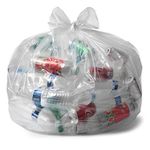 Aluf Plastics 20-30 Gallon Clear Trash Bags - (Huge 100 Pack) - 30" x 36" - 1.2 MIL- Heavy Duty Industrial Liners Clear Garbage Bags for Recycling, Contractors, Storage, Outdoor