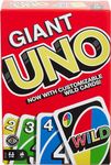 Mattel Games ​Giant UNO Card Game for Kids, Adults & Family Night, Oversized Cards & Customizable Wild Cards for 2-10 Players