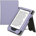 kwmobile Case Compatible with Kobo Clara 2E / Tolino Shine 4 - Cover Faux Nubuck Leather e-Reader Flip Case - Lavender