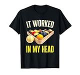 Funny Snooker shirts for men, 8 Ball Pool Billiards Player T-Shirt