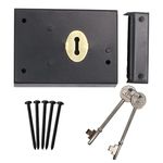 Rim Deadlock Surface Mounted Lock 106 x 83mm Black