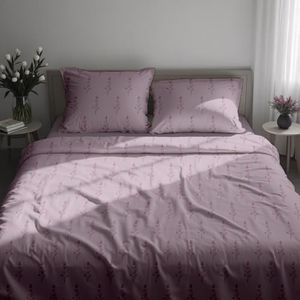 Mush Bamboo 300 TCKing Size Bedsheet with 2 Pillow Covers | 100x106 in | Floral Printed Bedsheet for Double Bed King Size | Ultra Soft & Anti-Microbial King Size Sheets | Lavender