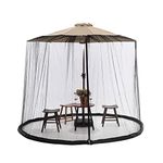 Tiimmgaal 10FT Mosquito Net for Patio Umbrella Outdoors Screen Polyester Hanging Tent (Mosquito Net Only) (10FT)