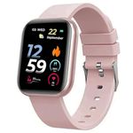 M I D116 Fitness Band Smart Watch for Men, Women, Boys, Girls, Kids – Single Touch Interface, Water Resistant, Workout Modes, Quick Charge Sports Smartwatch – Pink I