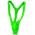 VSVO Christmas Gag Gift Reindeer Mankini Men Thong Underwear with Bells for White Elephant Exchange Gifts Valentines Day, Green, One Size