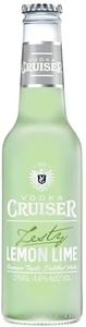 Vodka Cruiser Zesty Lemon/Lime, Refreshing Flavoured Pre-Mixed Vodka Drink, 4.6% ABV, 275mL (Case of 24 Bottles)