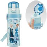 Skater SDC4-A Children's Stainless Steel Water Bottle, Direct Drinking, 16.5 fl oz (470 ml), Disney Frozen 24, Kid-Friendly Lightweight Type, for Cold Insulation, Sports Bottle, Cute, for Kids