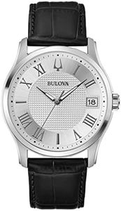 Bulova Reloj Analógico para Hombres de Cuarzo con Correa en Cuero 96B388