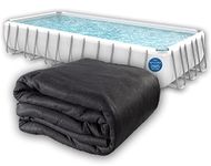 Liner Life Above Ground Pool Liner Pad 12' x 20' Rectangle, Protects the Bottom of Aboveground Pool and Extends Life of the Liner, Strong Durable Puncture Resistant Polyester Geotextile Material Black