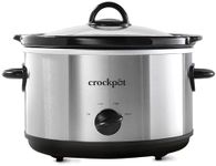Crock-Pot 4.5 Quarts Manual Design Series Slow Cooker with 3 Manual Heat Settings Cooks Meals for 4 Plus People with Removable Stoneware Bowl, Silver