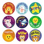 S&O French Inspirational Stickers for Classroom Rewards - French Motivational Stickers Teacher Supplies - Cartoon Stickers - Kids Stickers - Cadeaux Pour Enseignants en Français - 1008 Small Stickers