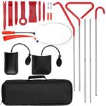 lesolar 24pcs Car Tool Kit for Vehicles, Professional Car Emergency Repair Kit, Including Trim Removal Tool, Long Reach Grabber, J-Hook, Air Wedge Bag, Storage Bag for Cars Doors Windows Countertops