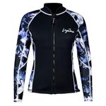 Layatone Wetsuits Top Women Men 3mm Neoprene Jacket Tops Diving Surfing Suit Rash Guard Long Sleeevs Front YKK Zipper Wet Suits Jacket Top Adults (Blue-Lycra Sleeve,M)