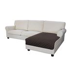 Easy-Going L Shape Sectional Sofa Slipcover 42 x 68 Inches Rectangular Chaise Lounge Reversible Furniture Protector for Pets Kids Children Dog Cat (Chocolate/Chocolate)