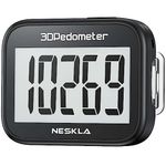 NESKLA Pedometer for Walking, Simple Step Counter, Accurate Pedometers for Steps,Step Tracker with Large Display