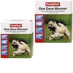 (2 Pack) Beaphar - One Dose Wormer for Small Dogs & Puppies 3 Tabs