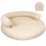 SWIMLINE Cloud Chaise 360 Pool Lake Float Lounger Circular Raft for Adults & Kids W/Backrest | Comfortable Fabric Foam Texture for Floating & Backyard Lounging | 1-3 Person Floats Adult Kid & Dog