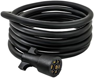 12 FT 7 Pin Trailer Extension Wiring Harness with Plug Designed for RV Trailers caravans Food Vans and Other Towed Vehicles