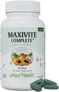Maxi Health Complete Once Daily Vitamins for Men & Women - Multivitamin for Women & Men with Iron Vitamin A B1 B2 B3 B6 B12 C D3 E Zinc (90 Tablets)