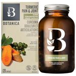 Botanica Turmeric Capsules Anti Inflammatory Joint Pain Relief Supplements | Turmeric Curcumin with Black Pepper 120 Liquid Capsules | Quercetin Boswellia and Ginger | 2870 mg Dry Herb Equivalent to Help in Liver Detox Cleanse Health Bile Excretion for Gallbladder.