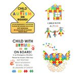 8 Pieces Autism Stickers Child Autism Car Decals Autism Awareness Stickers Car Items 4 Styles Car Decal Autistic Puzzle Piece Vinyl Sticker for Children Family Automotive Door Gifts