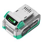 Litheli 20V 4.0AH Lithium Ion Battery Pack, Only Fit Litheli E1 Series 20V Power Tools, Not Suitable for Litheli U20 Series