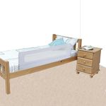 Safetots Extra Wide Bed Rail, White 140cm Wide x 50cm Tall, Toddler Bed Guard For Safety, Secure Child Bed Rail