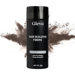 Gleva Hair Building Fibers - Hair Powder Thickener, Topper For Fine Hair - Natural Hair Filler Instantly Conceals Hair Loss - Hair & Bald Spots Filler For Women & Men (Dark Brown), 25 Grams