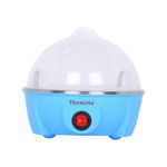 THEMISTO Instant Egg Boiler / Poacher / Coocker Machine 350 Watts | Boil upto 7 Eggs (Hard, Medium, Soft) | 1 year warranty | Automatic Overheat Protection | Blue TH-610