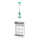OXO TOT Baby Bottle Brush with Drying Rack, Grey