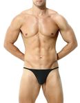 Casey Kevin Men's Sexy Thong Underwear Low Rise G String for Male CK3013-Black Medium