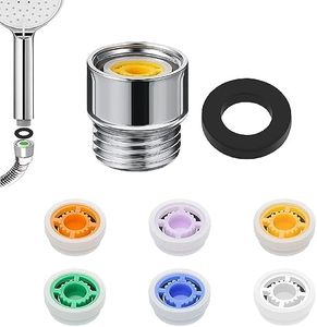 Shower Flow Reducer Limiter Set - Fixed Nozzle and Handheld Shower Control Valve Flow Rate 1.2/1.5/1.8/2/2.2/2.5 GPM Can Save Bathroom Water
