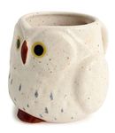 Mino ware Japanese Pottery Mug Cup Owl Shape made in Japan (Japan Import) CPM105 (Chiffon White)