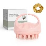 Sndyi Scalp Massager Shampoo brush, Head Scalp Massager for Hair Growth, Scalp Scrubber with Soft Silicone Bristles, Scalp Scrubber/Exfoliator for Dandruff Removal, Wet Dry Scalp Brush, Pink