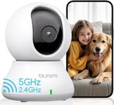 blurams Indoor Security Camera, 2K Pet Camera, 5GHz/2.4GHz Dual-Band, PTZ Dog Camera with Phone App, 360° Cameras for Home Security, 2-Way Audio, Motion Tracking, Night Vision, Siren, Cloud&SD