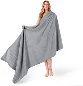 American Soft Linen Jumbo Bath Towel, Light Grey