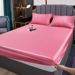 JIANINGHOME Deep Pocket Bed Sheets 120x200,Fitted Sheet - Deep Pocket Satin Silky Bed Sheet,Breathable Soft and Comfortable - Wrinkle, Fade, satin and Abrasion Resistant