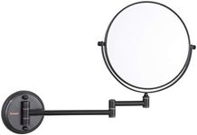 DOWRY Wall Mounted Magnifying Makeup Mirror with 10x Magnification, Oil Rubbed Bronze, 8 Inch Double-Sided Swivel Makeup Mirror Wall, 12 Inch Extension