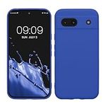 kwmobile Case Compatible with Google Pixel 8a Case - Protective Slim TPU Phone Cover - Soft Matte Finish - Baltic Blue