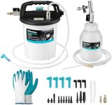 DURATECH 3L Pneumatic Brake Bleeder Vacuum Pump Kit, One Person Brake Bleeder Kit with Work Gloves and 23-Piece Adapters, Brake Flush Kit/Clutch Bleeder Kit for Cars, Motorcycles, SUVs, Light Trucks