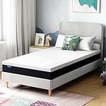 Iyee Nature Twin Mattress, 6 Inch Mattress Twin with Cooling-Gel Memory Foam for Sleep Cooler, CertiPUR-US Certified, Supportive and Pressure Relieving, Bed-in-a-Box