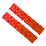 ONESAVE Fleece Car Seat Belt Pad Cover Kit, 2-Pack - Soft Car Safety Seat Belt Strap Shoulder Pads for Adults and Children (Red Fleece)