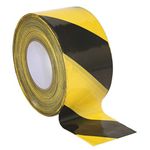 Sealey Btby Hazard Warning Barrier Tape 80Mm X 100Mtr Black/Yellow Non-Adhesive